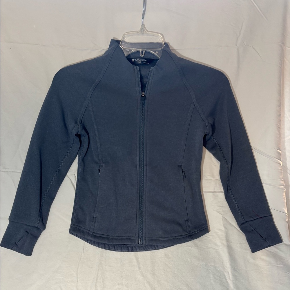 Tuff Athletics Youth Grey Jacket Girls Size Small 7/8 Like New